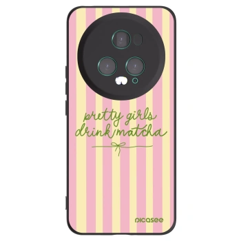 Picasee silikonski črni ovitek za Honor Magic5 Pro - Pretty matcha