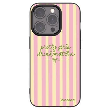 Picasee silikonski črni ovitek za Apple iPhone 15 Pro - Pretty matcha