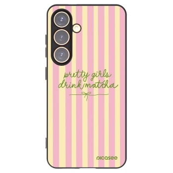 Picasee silikonski črni ovitek za Samsung Galaxy S24 S921B 5G - Pretty matcha
