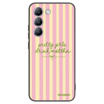 Picasee silikonski črni ovitek za Vivo V40 SE 5G - Pretty matcha