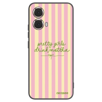 Picasee silikonski črni ovitek za Motorola Moto G85 - Pretty matcha