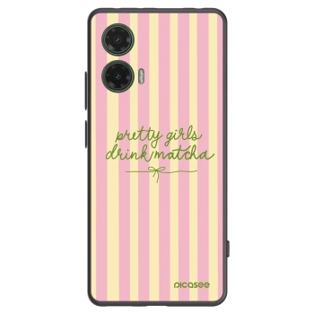Picasee silikonski črni ovitek za Motorola Moto G35 5G - Pretty matcha