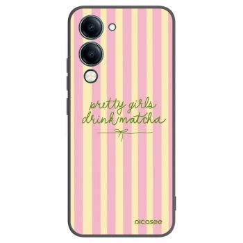 Picasee silikonski črni ovitek za Vivo Y29s 5G - Pretty matcha