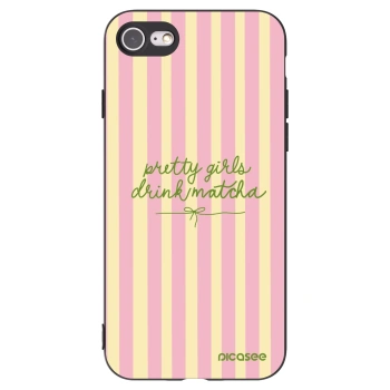 Picasee silikonski črni ovitek za Apple iPhone SE 2020 - Pretty matcha