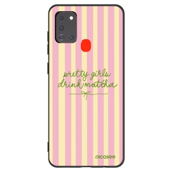Picasee silikonski črni ovitek za Samsung Galaxy A21s - Pretty matcha