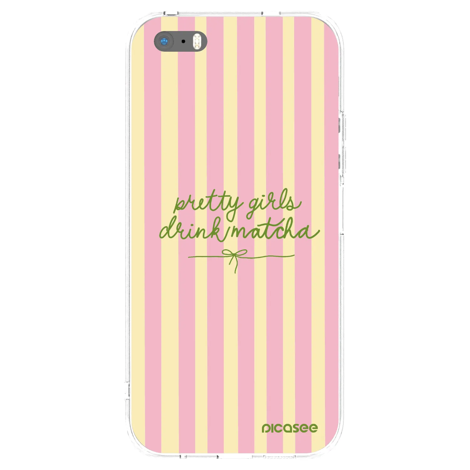 Picasee silikonski prozorni ovitek za Apple iPhone 5/5S/SE - Pretty matcha