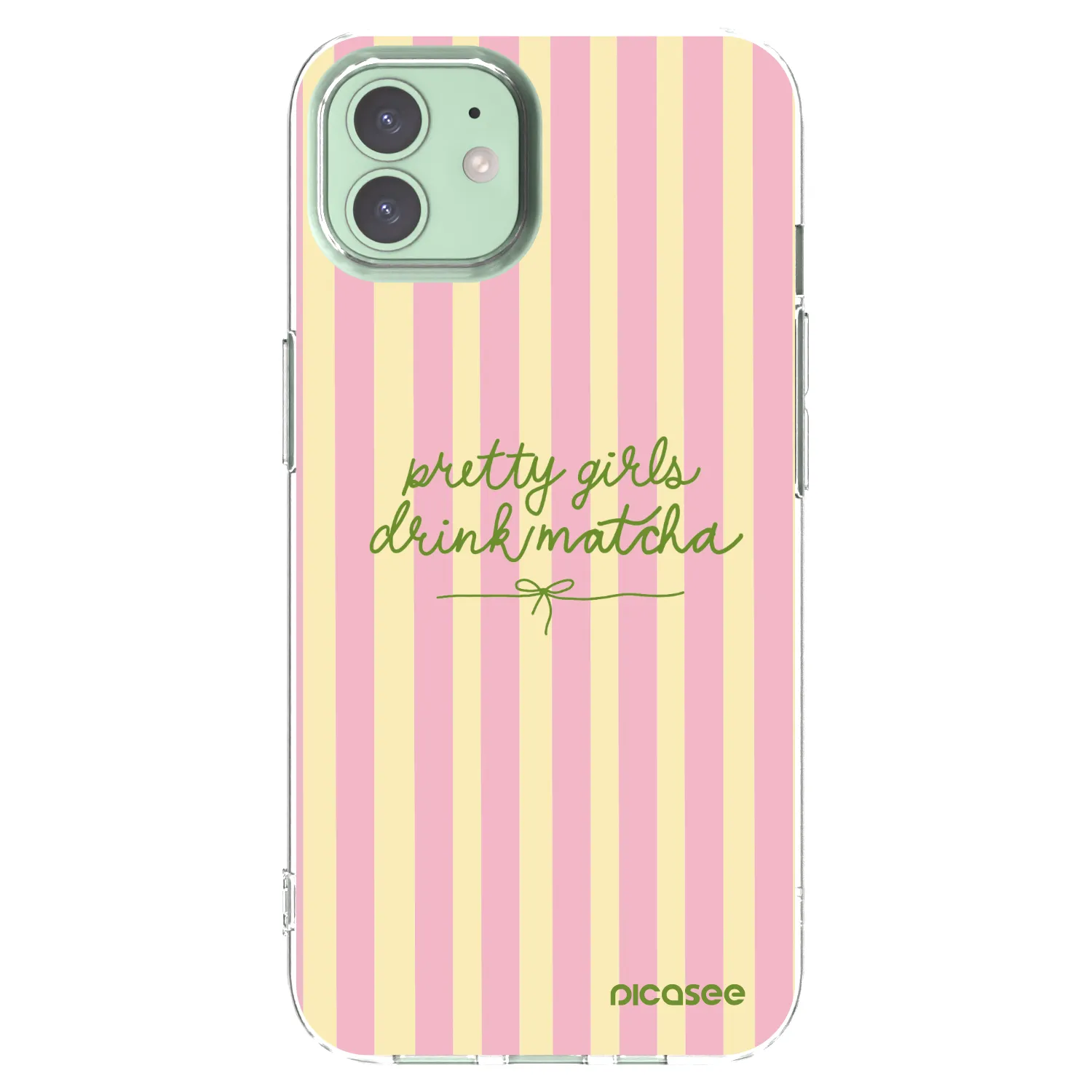 Picasee silikonski prozorni ovitek za Apple iPhone 12 - Pretty matcha