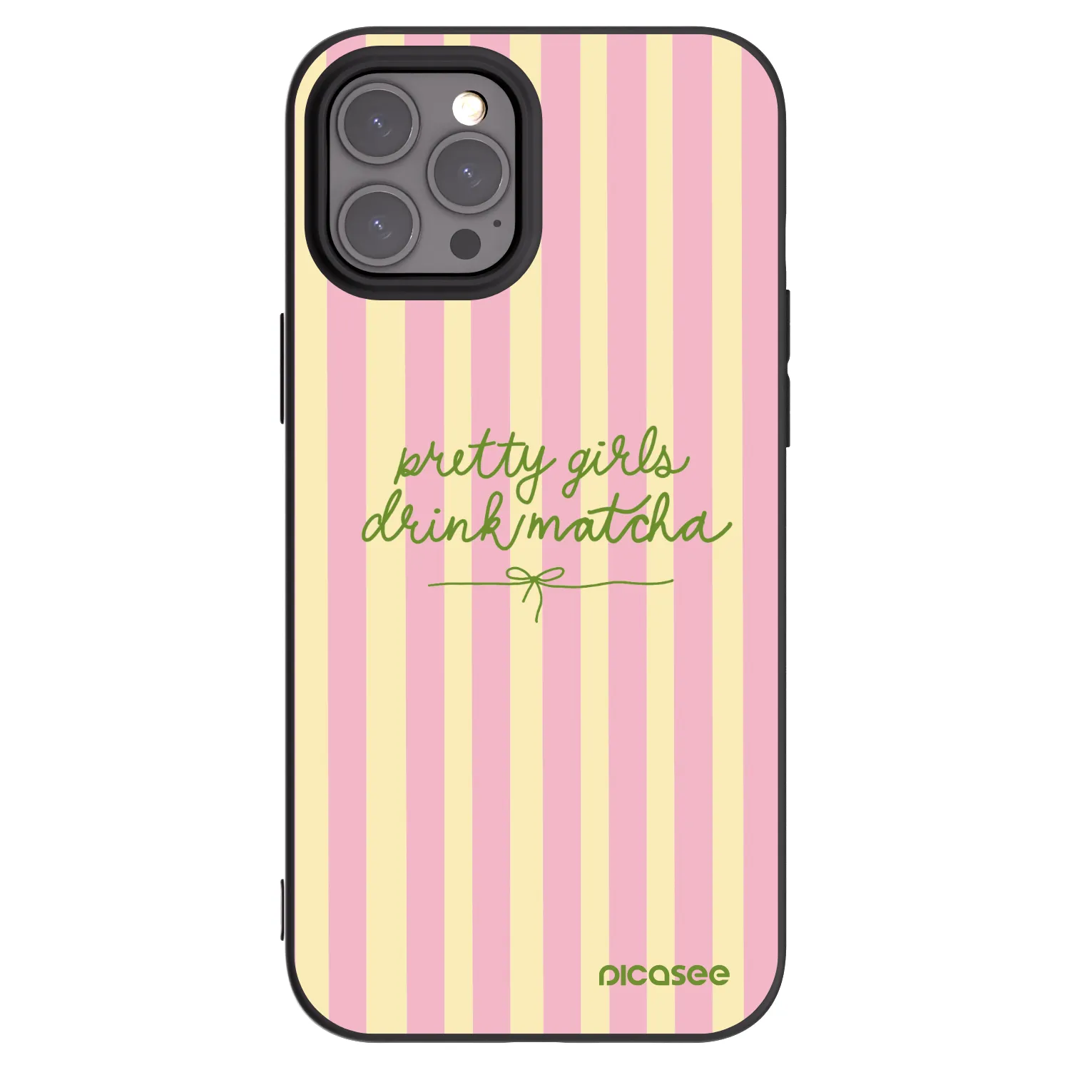 Picasee silikonski črni ovitek za Apple iPhone 12 Pro Max - Pretty matcha