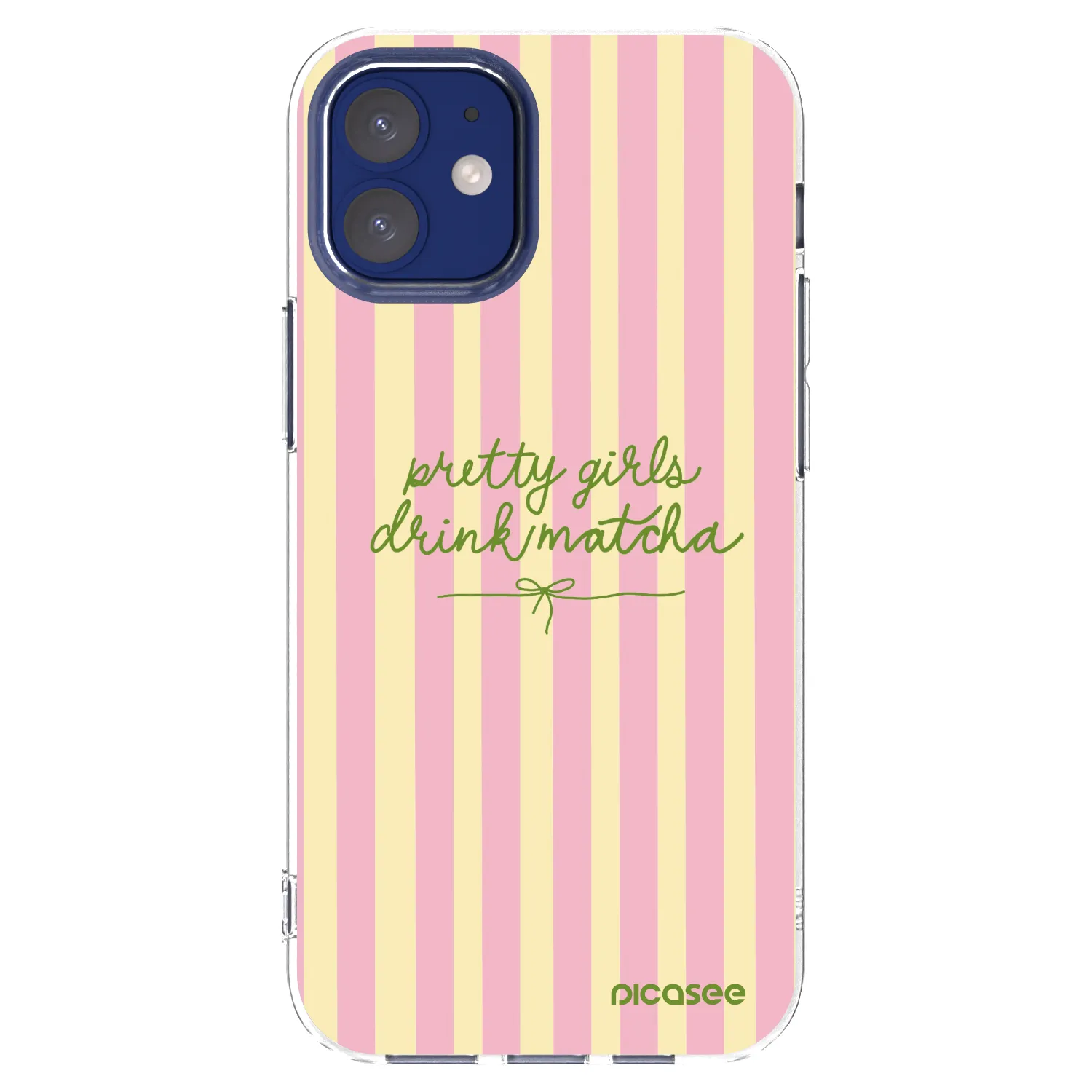 Picasee silikonski prozorni ovitek za Apple iPhone 12 mini - Pretty matcha
