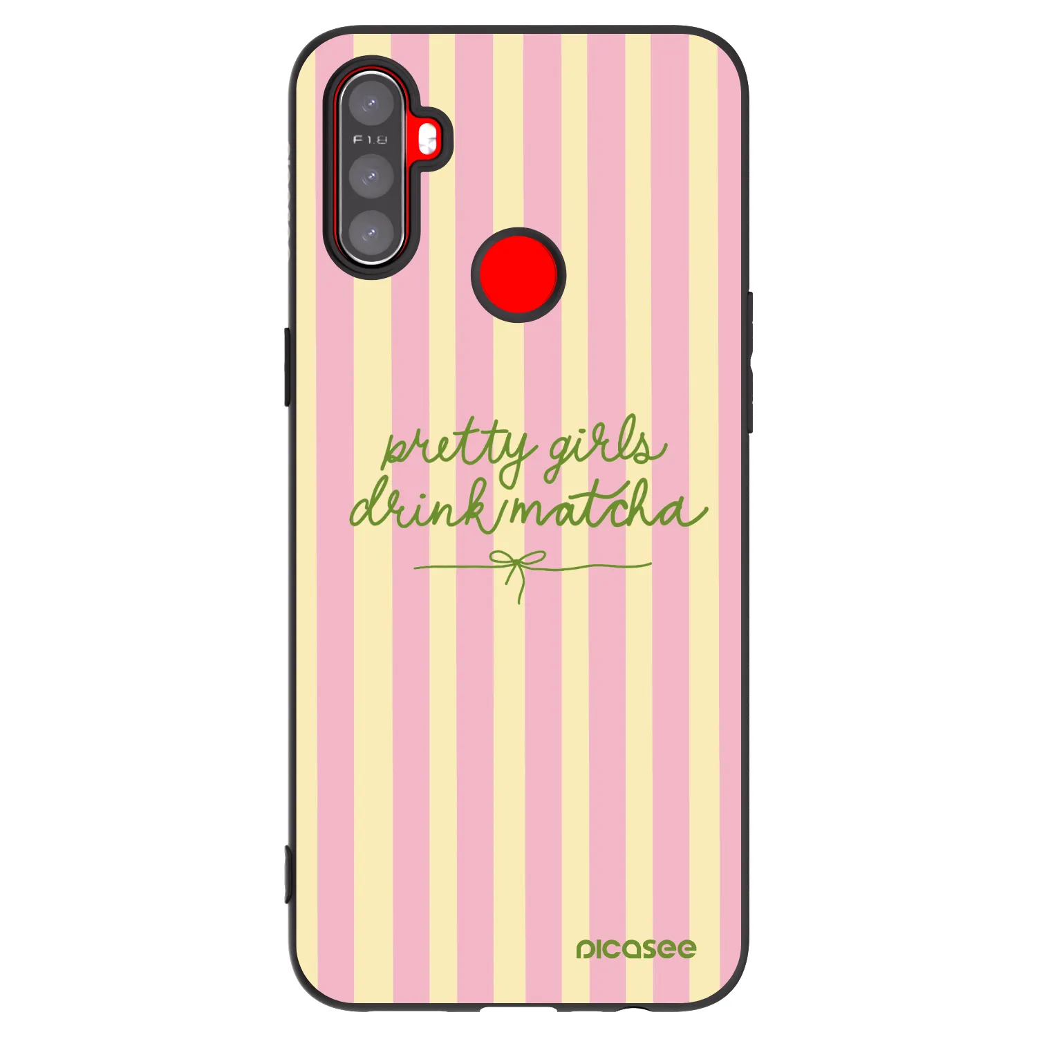 Picasee silikonski črni ovitek za Realme C3 - Pretty matcha
