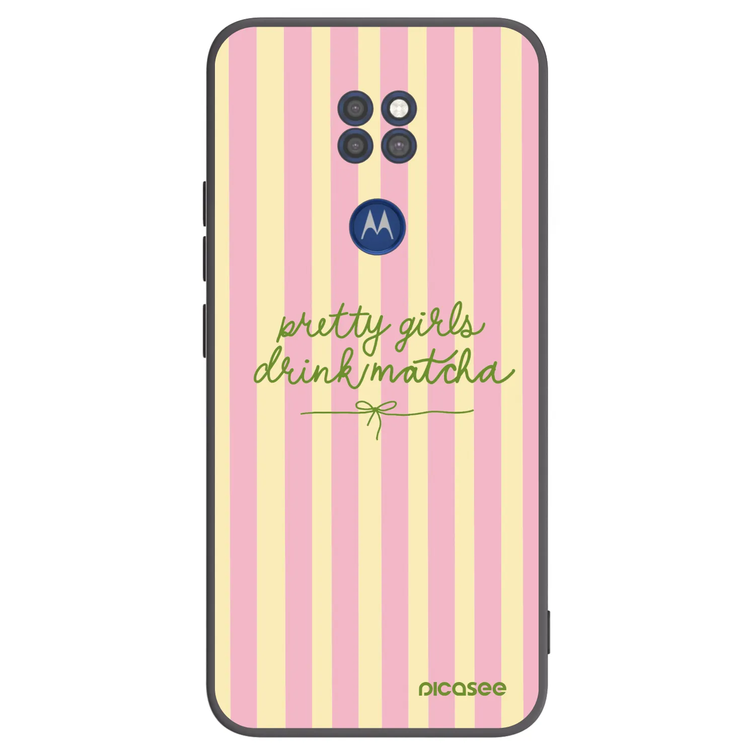 Picasee silikonski črni ovitek za Motorola Moto G9 Play - Pretty matcha