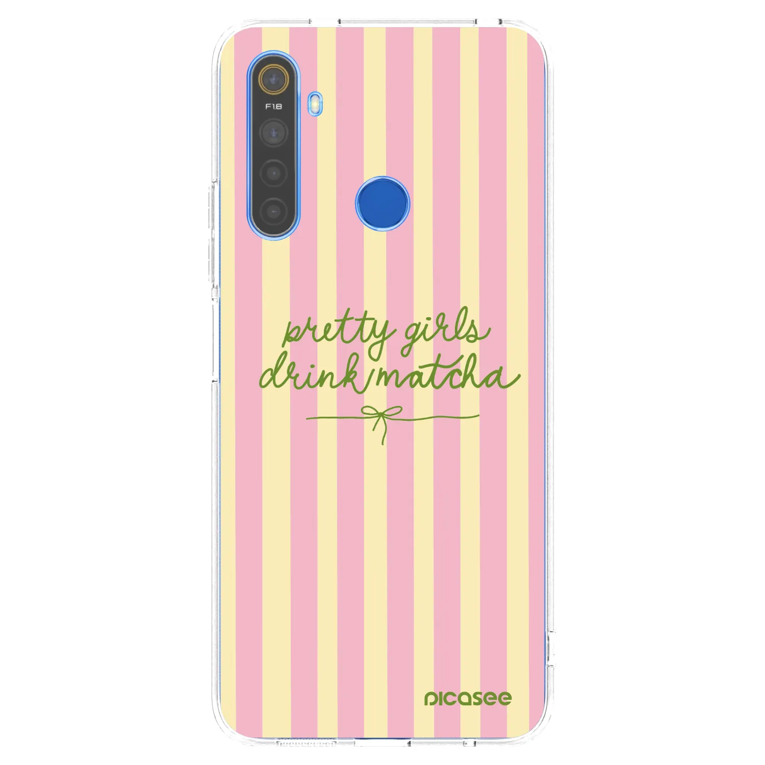 Picasee silikonski prozorni ovitek za Realme 5 - Pretty matcha