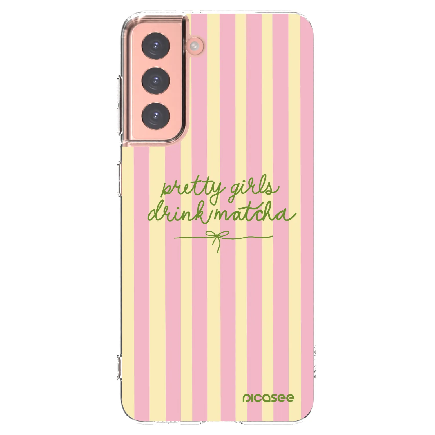 Picasee silikonski prozorni ovitek za Samsung Galaxy S21 5G G991B - Pretty matcha