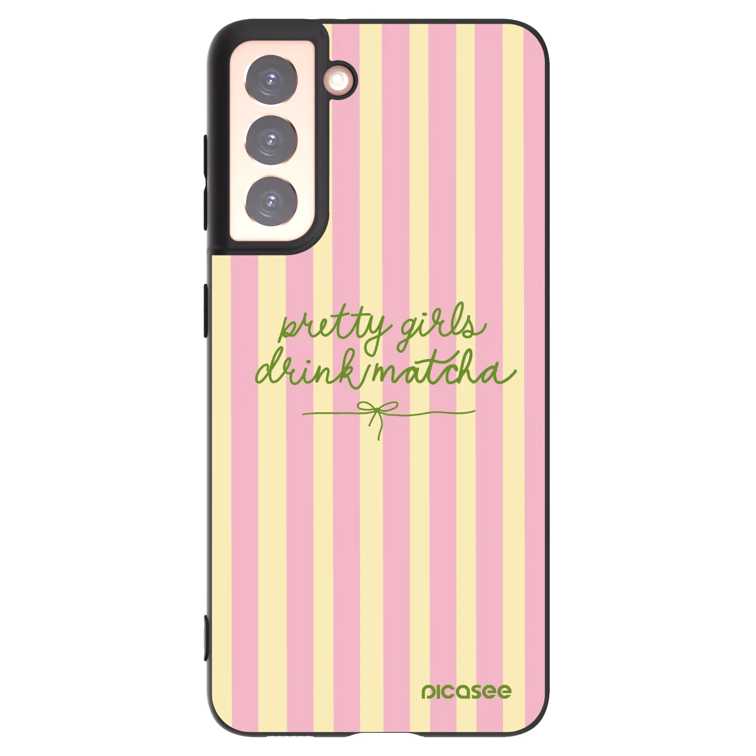 Picasee silikonski črni ovitek za Samsung Galaxy S21 5G G991B - Pretty matcha