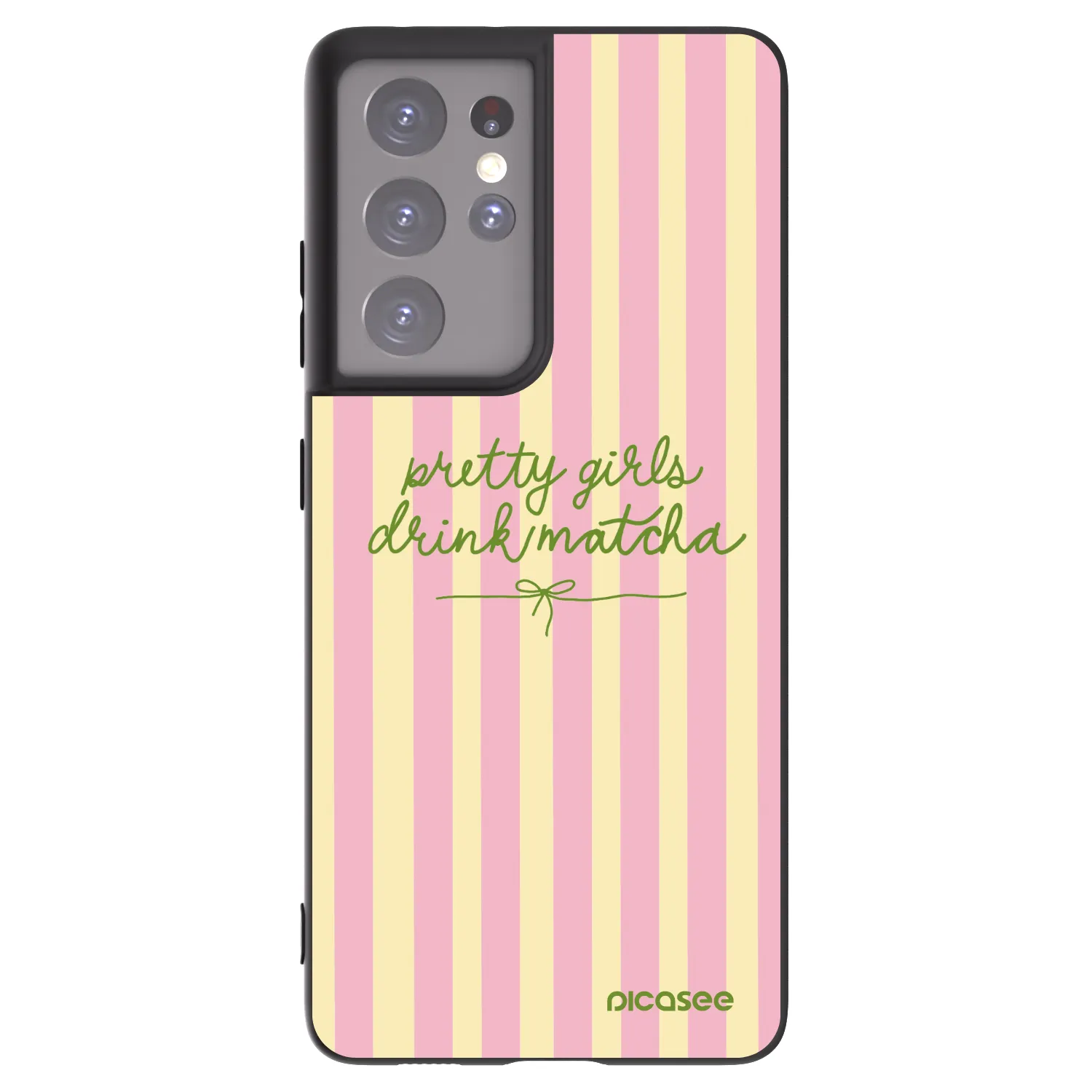 Picasee silikonski črni ovitek za Samsung Galaxy S21 Ultra 5G G998B - Pretty matcha