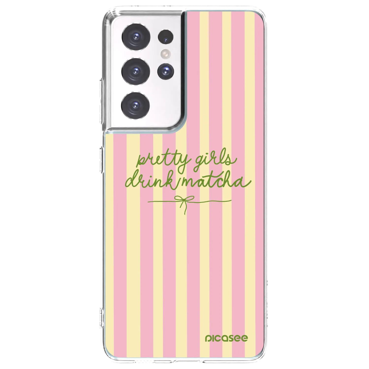 Picasee silikonski prozorni ovitek za Samsung Galaxy S21 Ultra 5G G998B - Pretty matcha