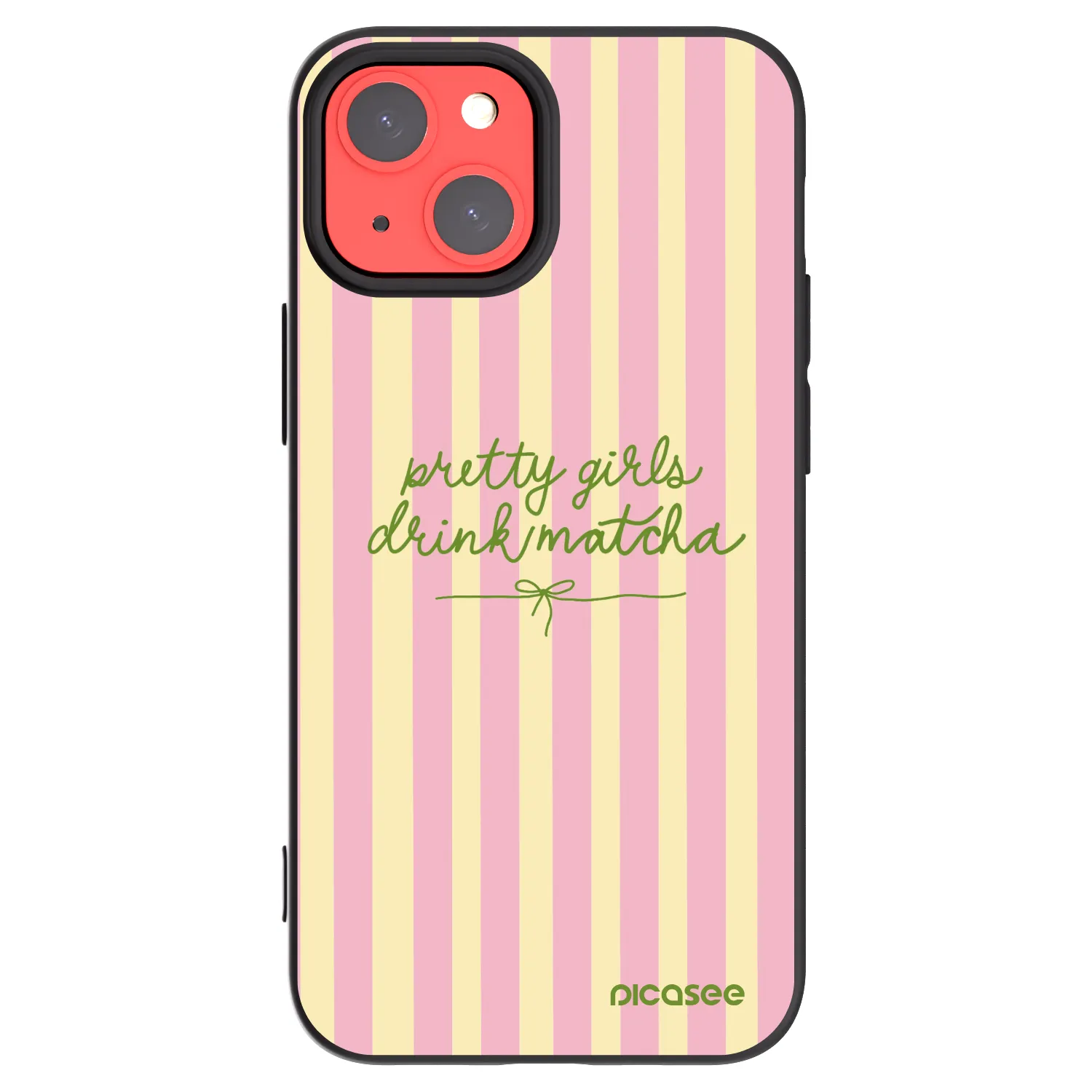 Picasee silikonski črni ovitek za Apple iPhone 13 mini - Pretty matcha