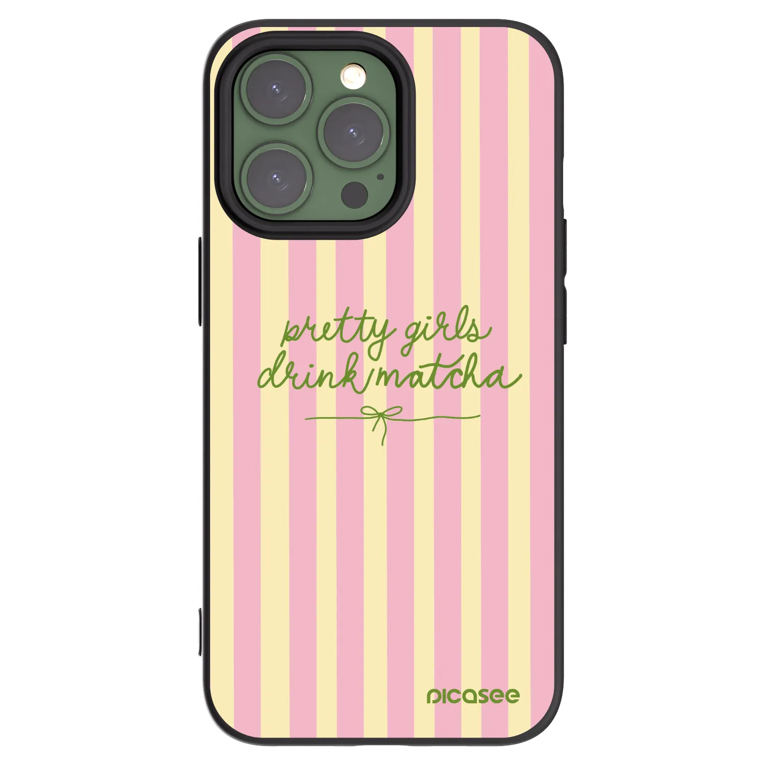 Picasee silikonski črni ovitek za Apple iPhone 13 Pro - Pretty matcha