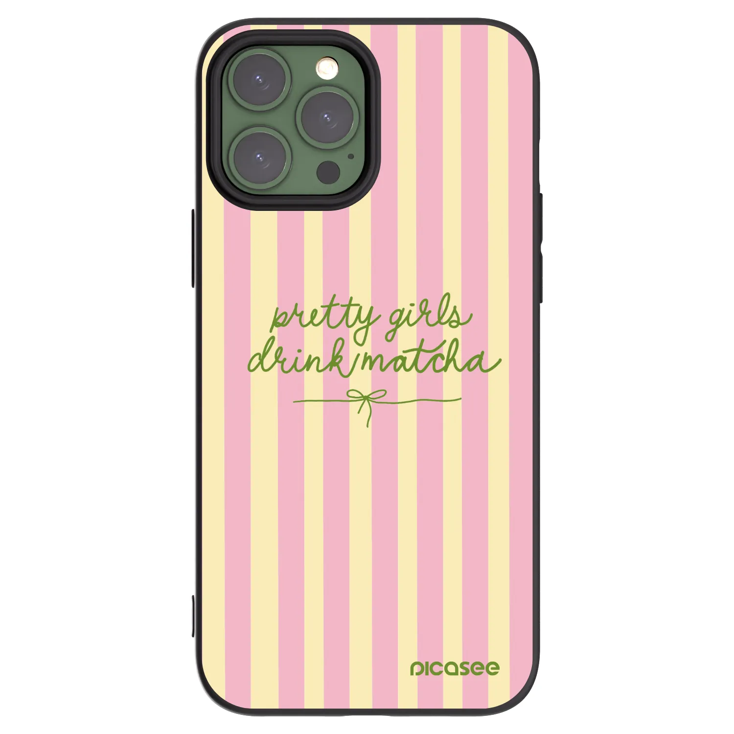Picasee silikonski črni ovitek za Apple iPhone 13 Pro Max - Pretty matcha