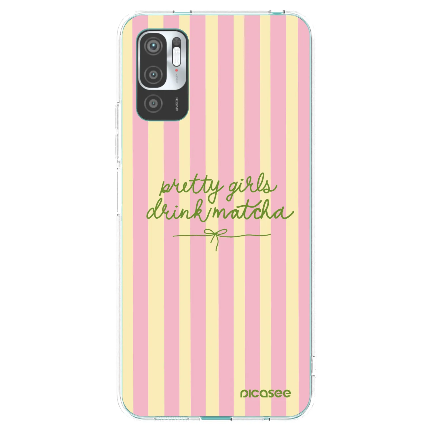 Picasee silikonski prozorni ovitek za Xiaomi Redmi Note 10 5G - Pretty matcha