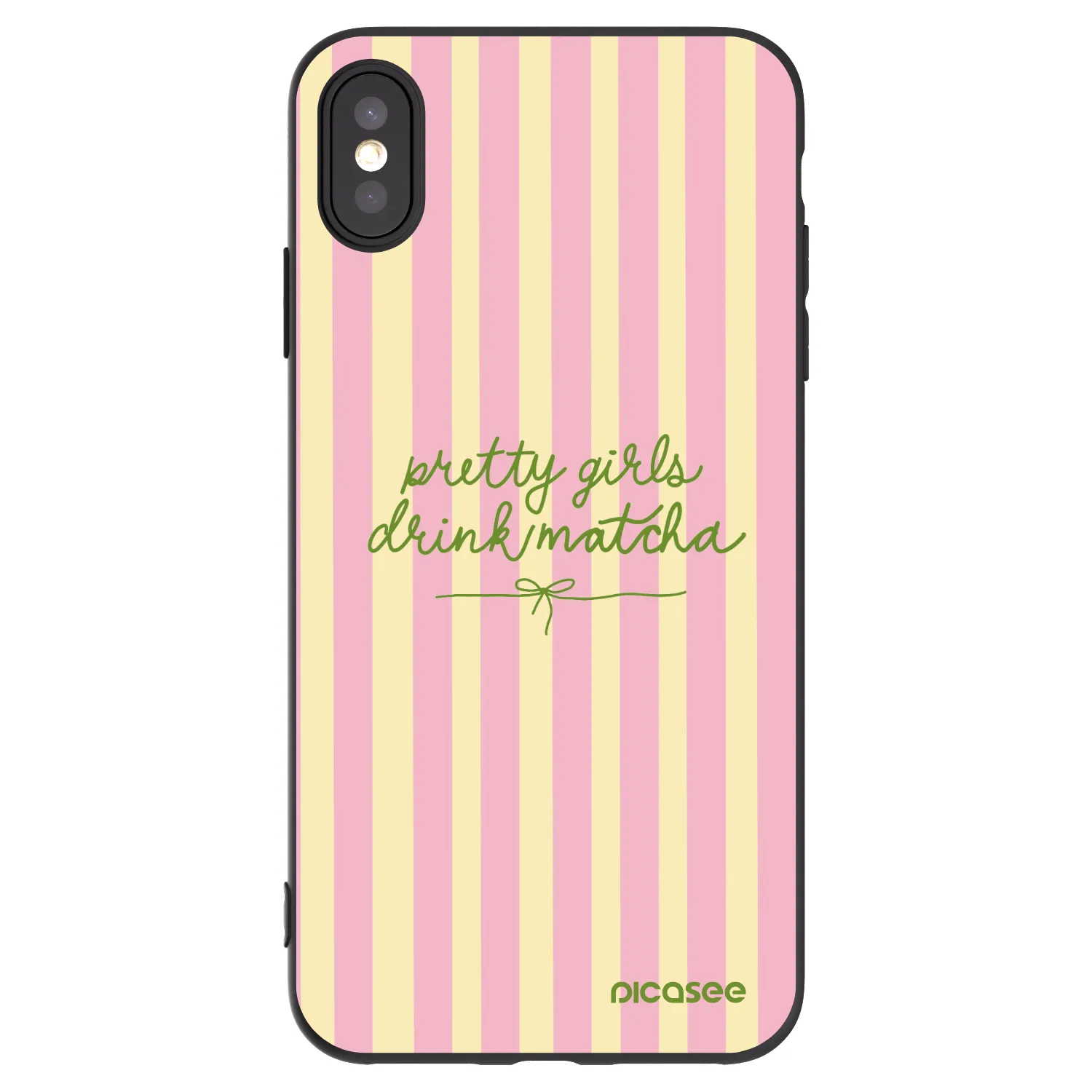 Picasee silikonski črni ovitek za Apple iPhone XS Max - Pretty matcha