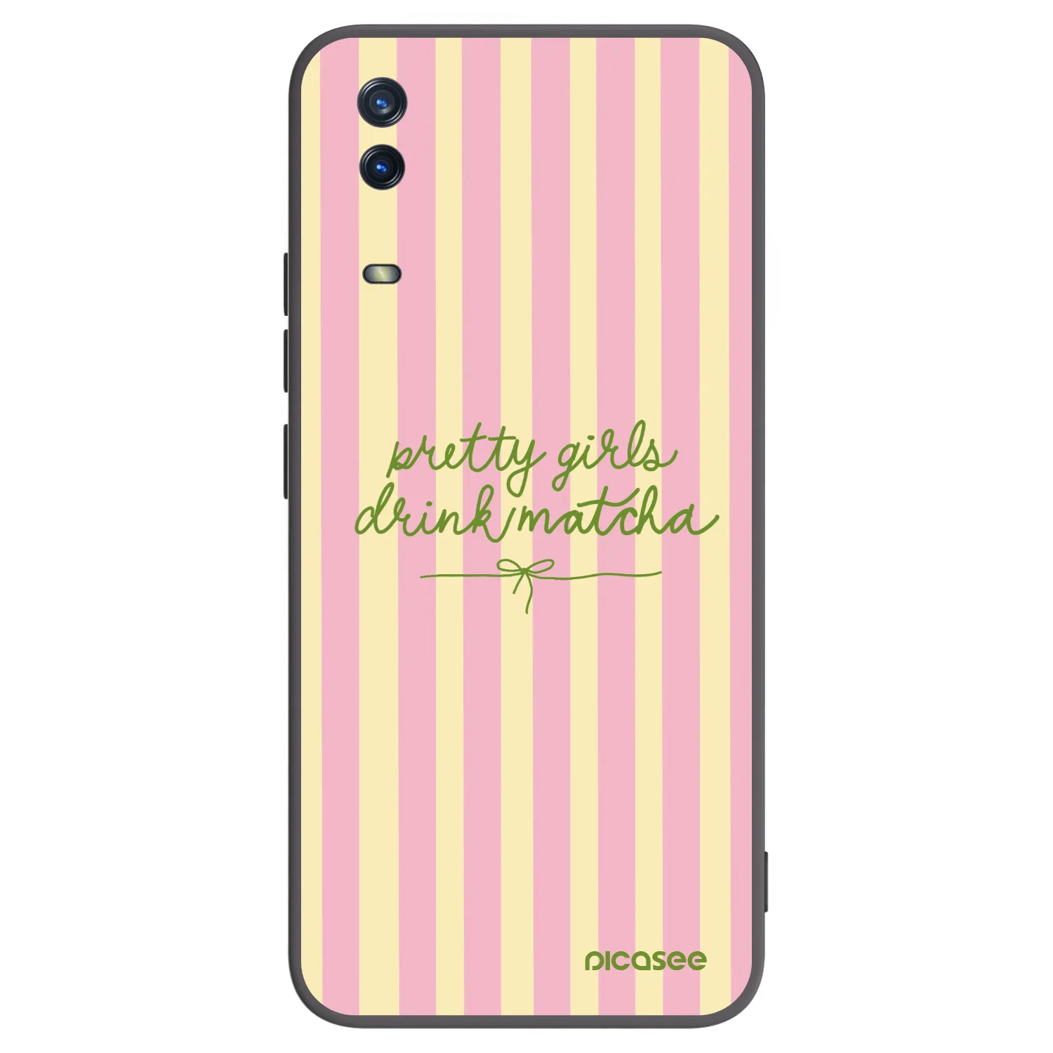 Picasee silikonski črni ovitek za Vivo Y11s - Pretty matcha