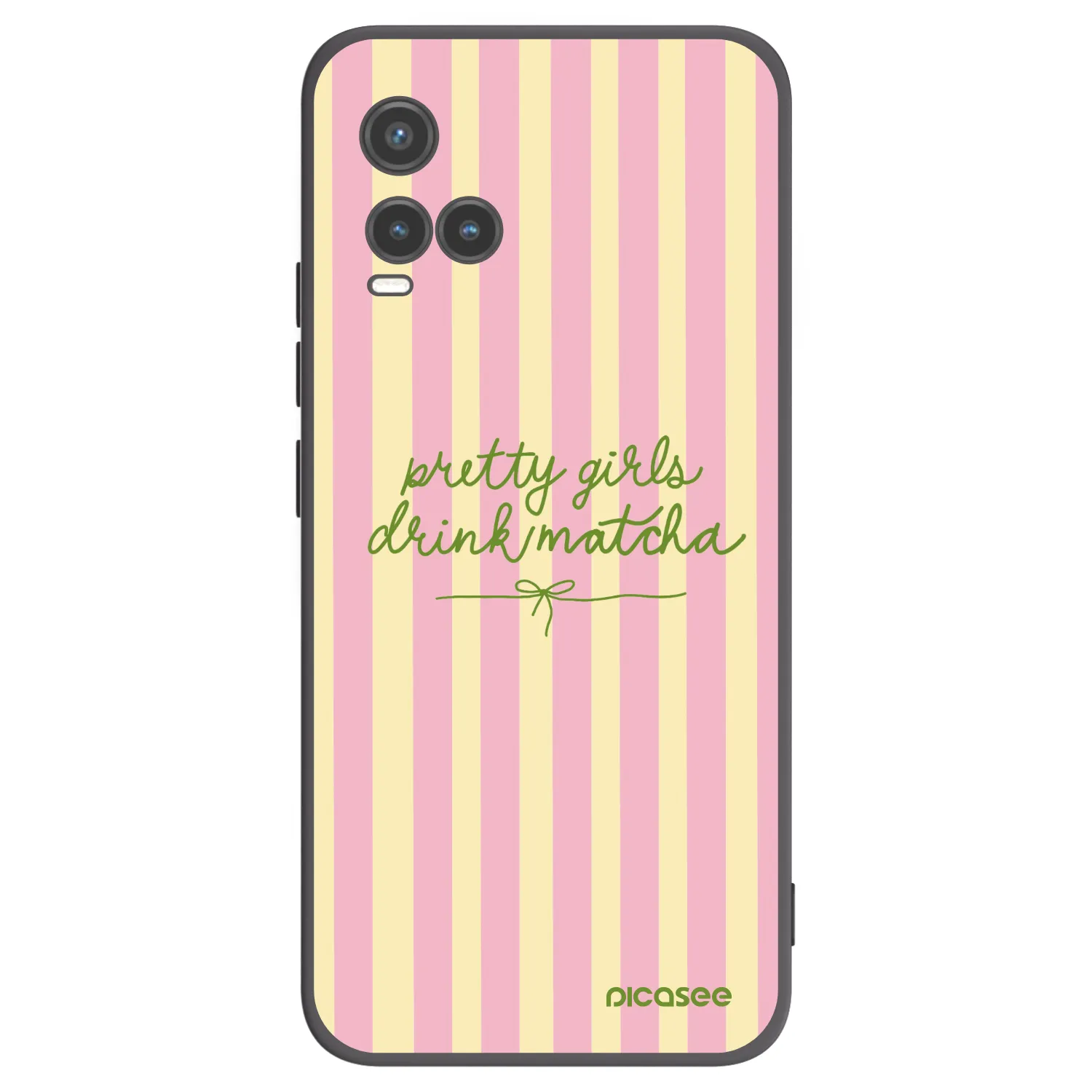 Picasee silikonski črni ovitek za Vivo Y33s - Pretty matcha