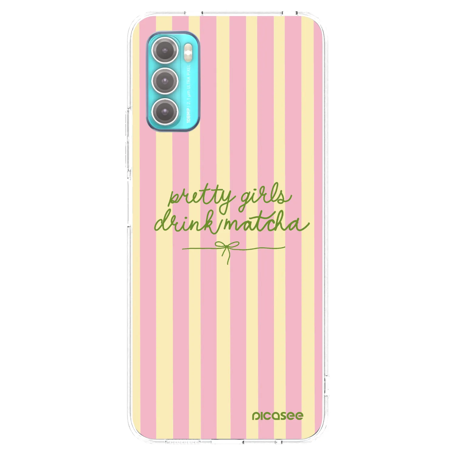 Picasee silikonski prozorni ovitek za Motorola Moto G60 - Pretty matcha