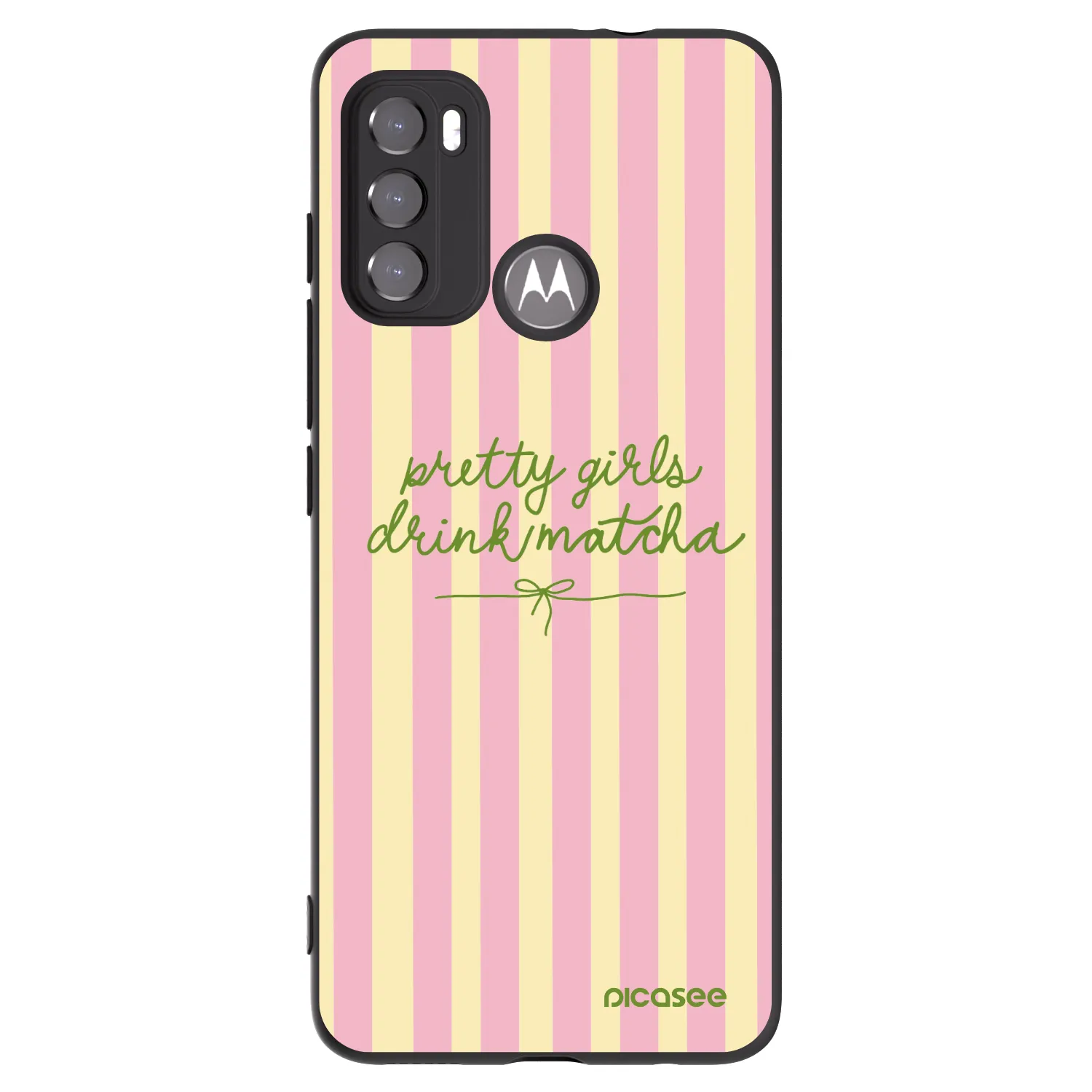 Picasee silikonski črni ovitek za Motorola Moto G60 - Pretty matcha
