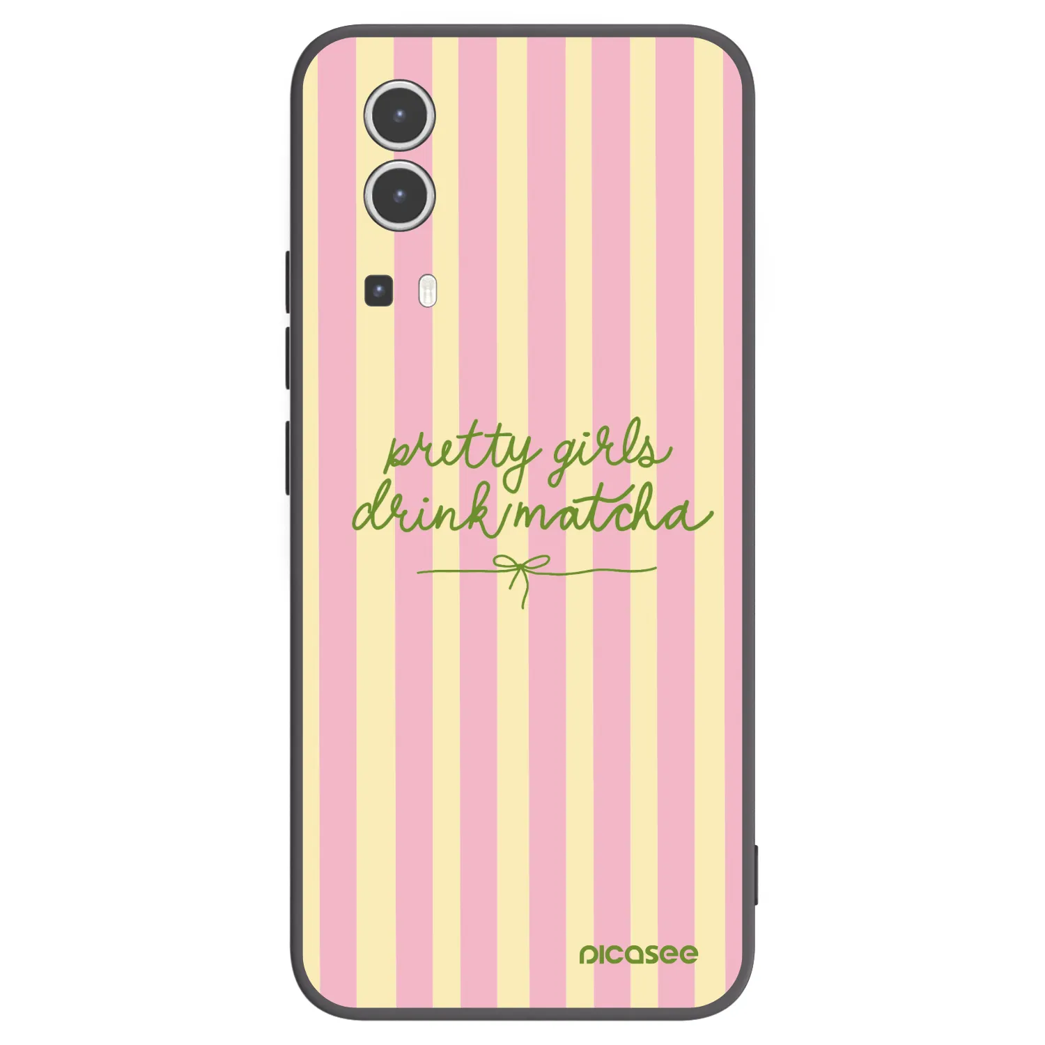 Picasee silikonski črni ovitek za Vivo Y72 5G - Pretty matcha