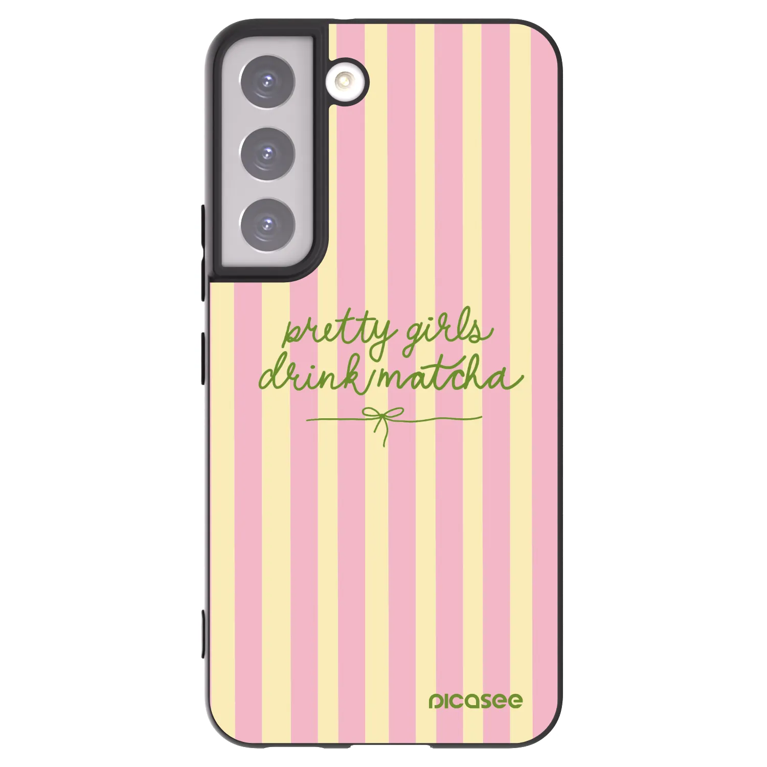 Picasee silikonski črni ovitek za Samsung Galaxy S22 5G - Pretty matcha