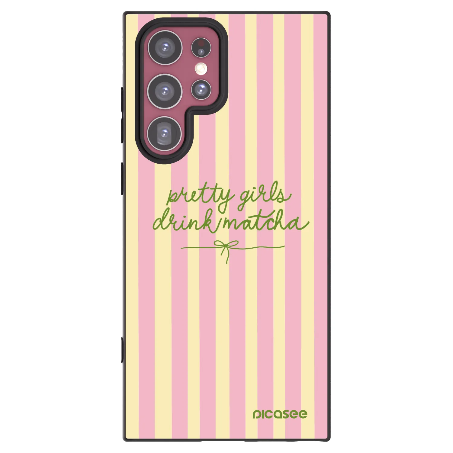 Picasee silikonski črni ovitek za Samsung Galaxy S22 Ultra 5G - Pretty matcha