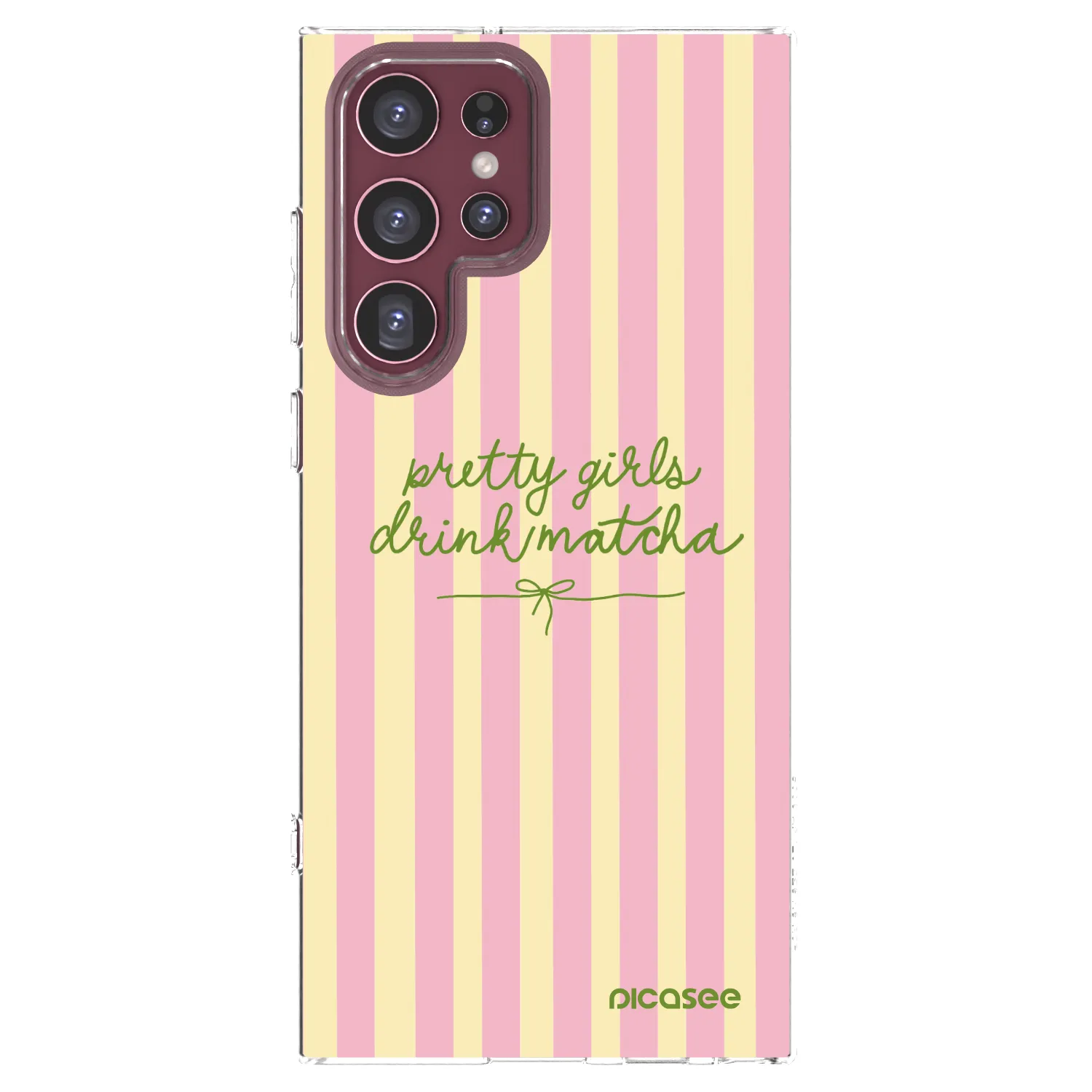 Picasee silikonski prozorni ovitek za Samsung Galaxy S22 Ultra 5G - Pretty matcha