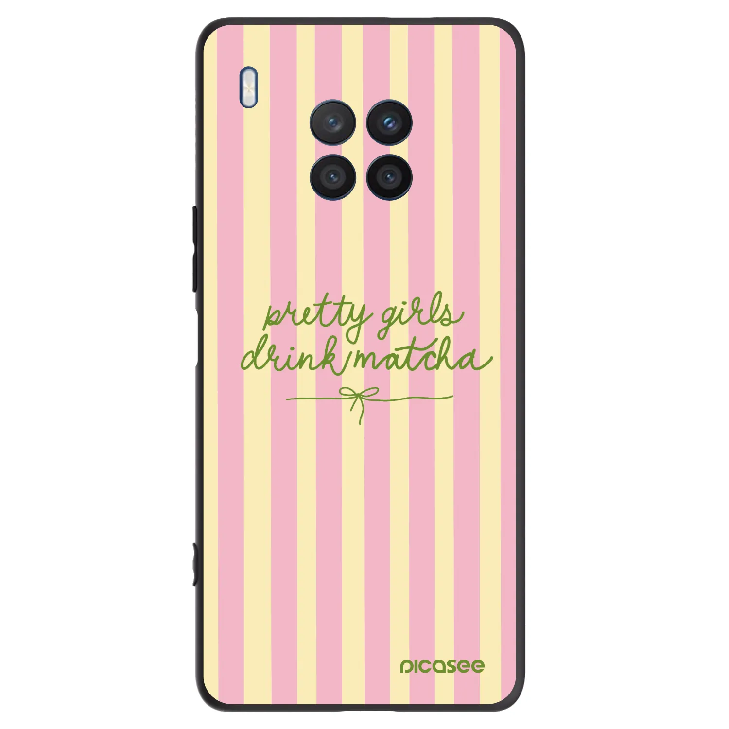 Picasee silikonski črni ovitek za Honor 50 Lite - Pretty matcha