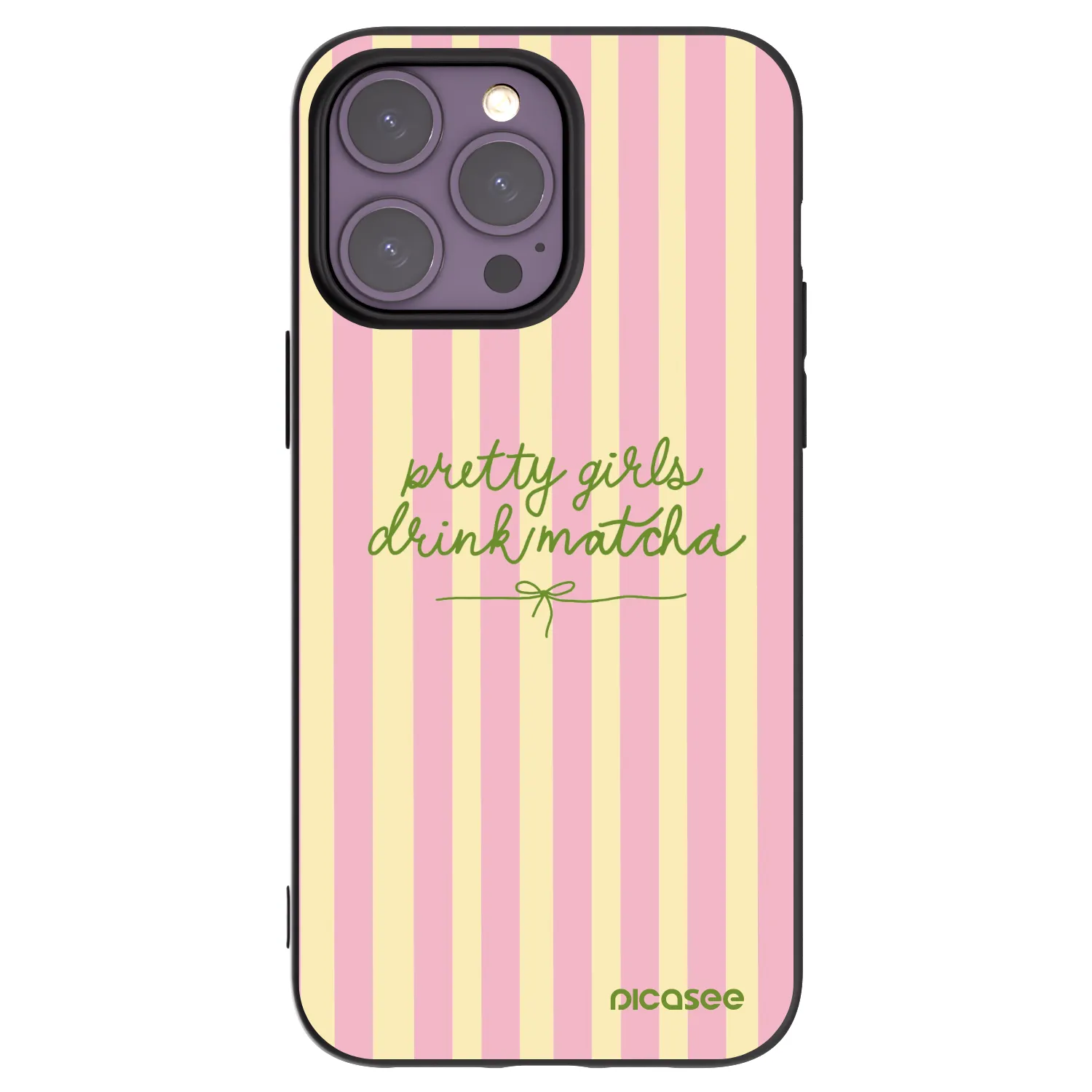 Picasee silikonski črni ovitek za Apple iPhone 14 Pro Max - Pretty matcha