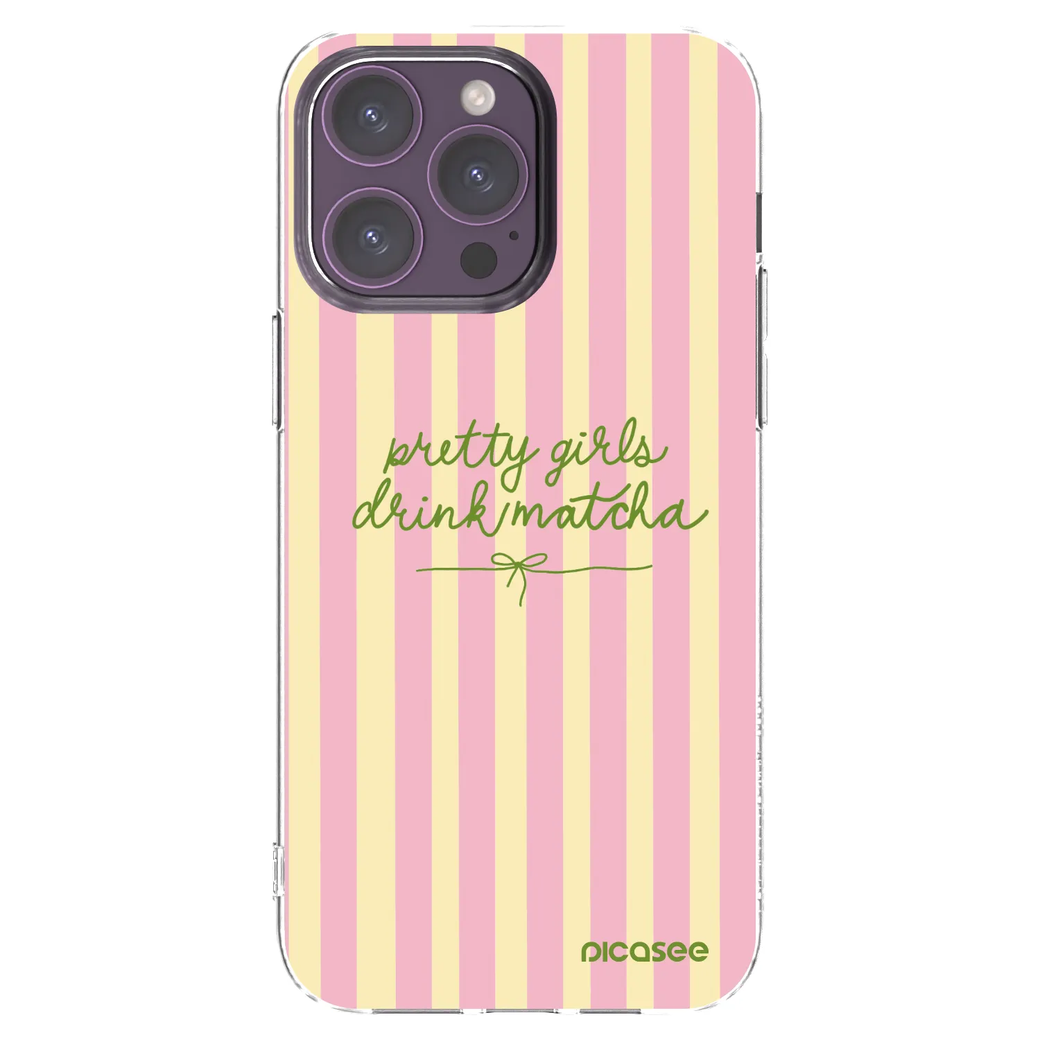 Picasee silikonski prozorni ovitek za Apple iPhone 14 Pro Max - Pretty matcha