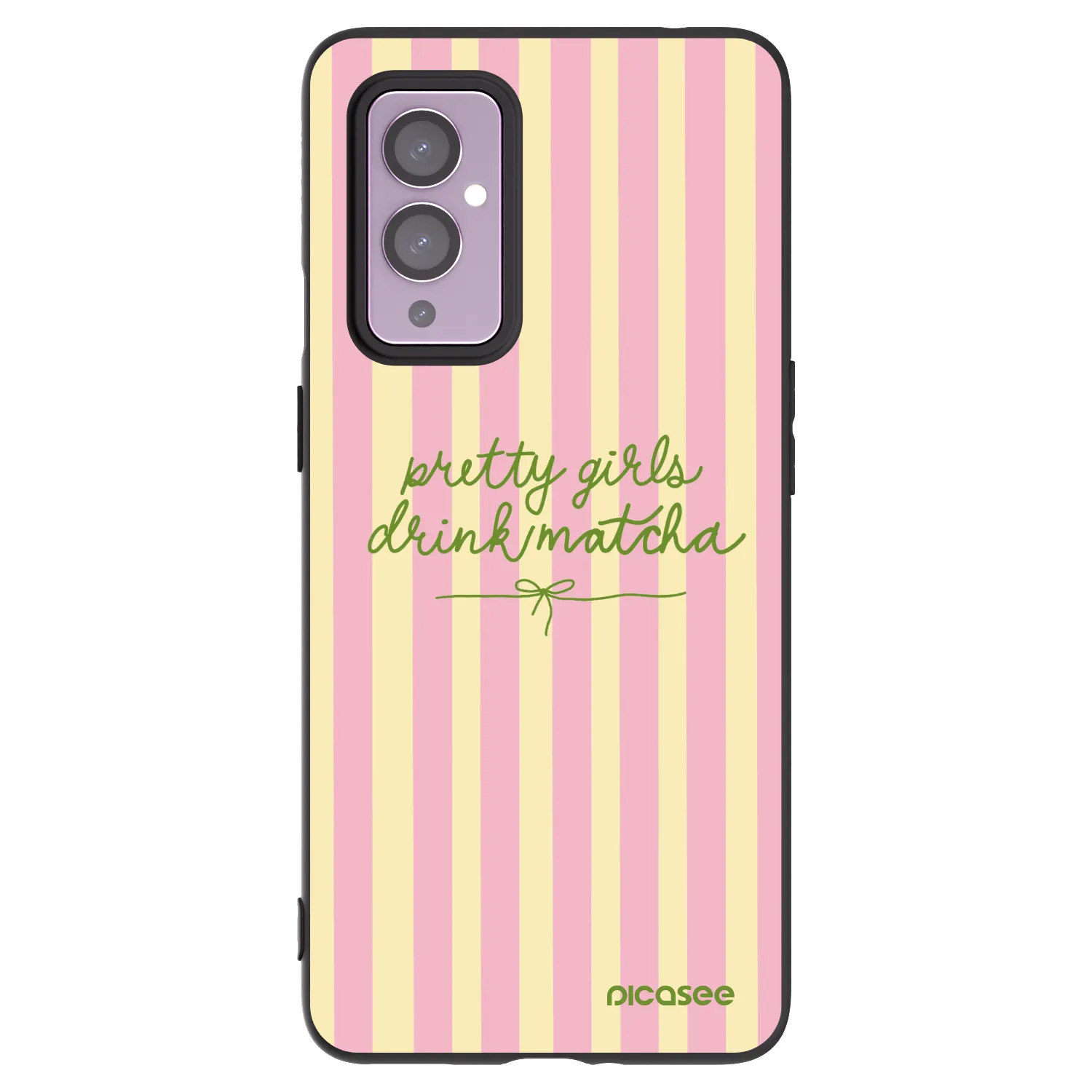 Picasee silikonski črni ovitek za OnePlus 9 - Pretty matcha