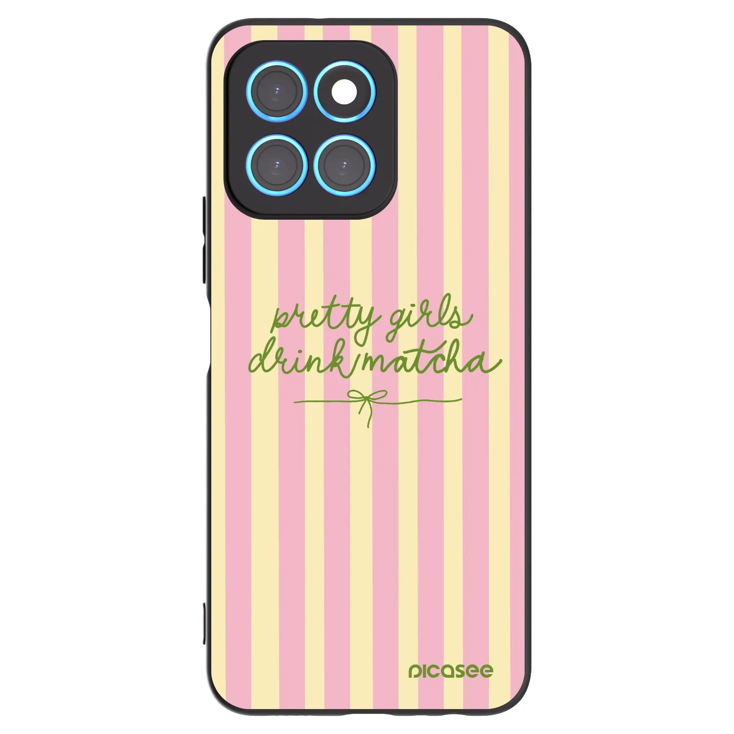 Picasee silikonski črni ovitek za Honor X8 5G - Pretty matcha