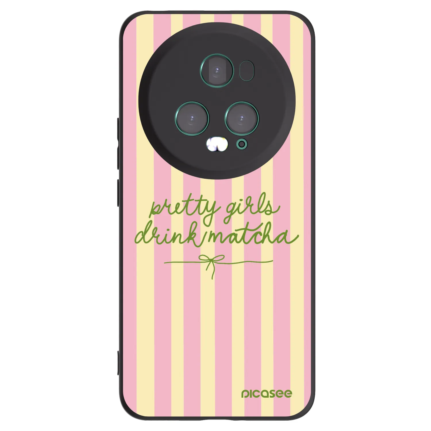 Picasee silikonski črni ovitek za Honor Magic5 Pro - Pretty matcha