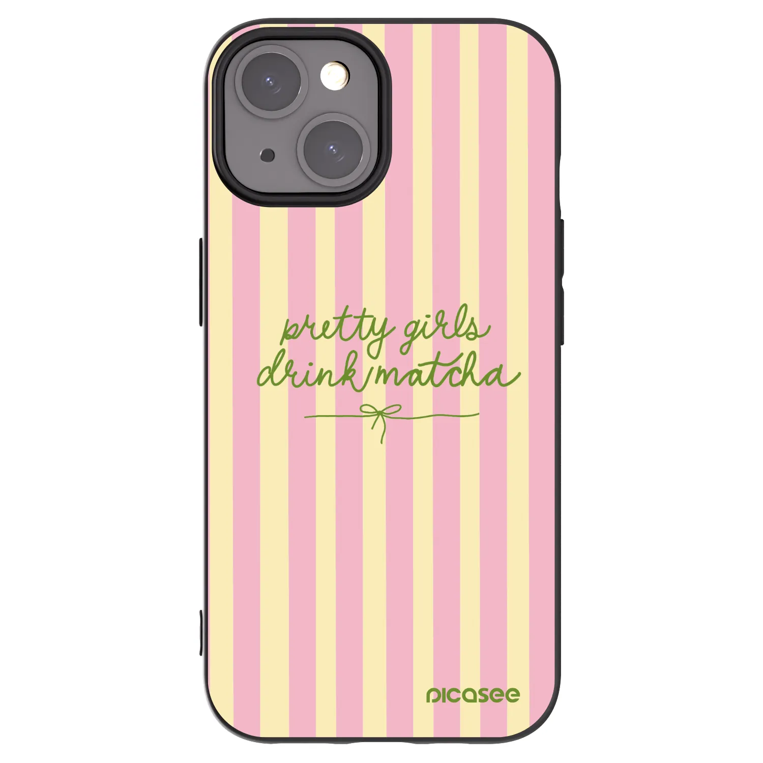 Picasee silikonski črni ovitek za Apple iPhone 15 - Pretty matcha