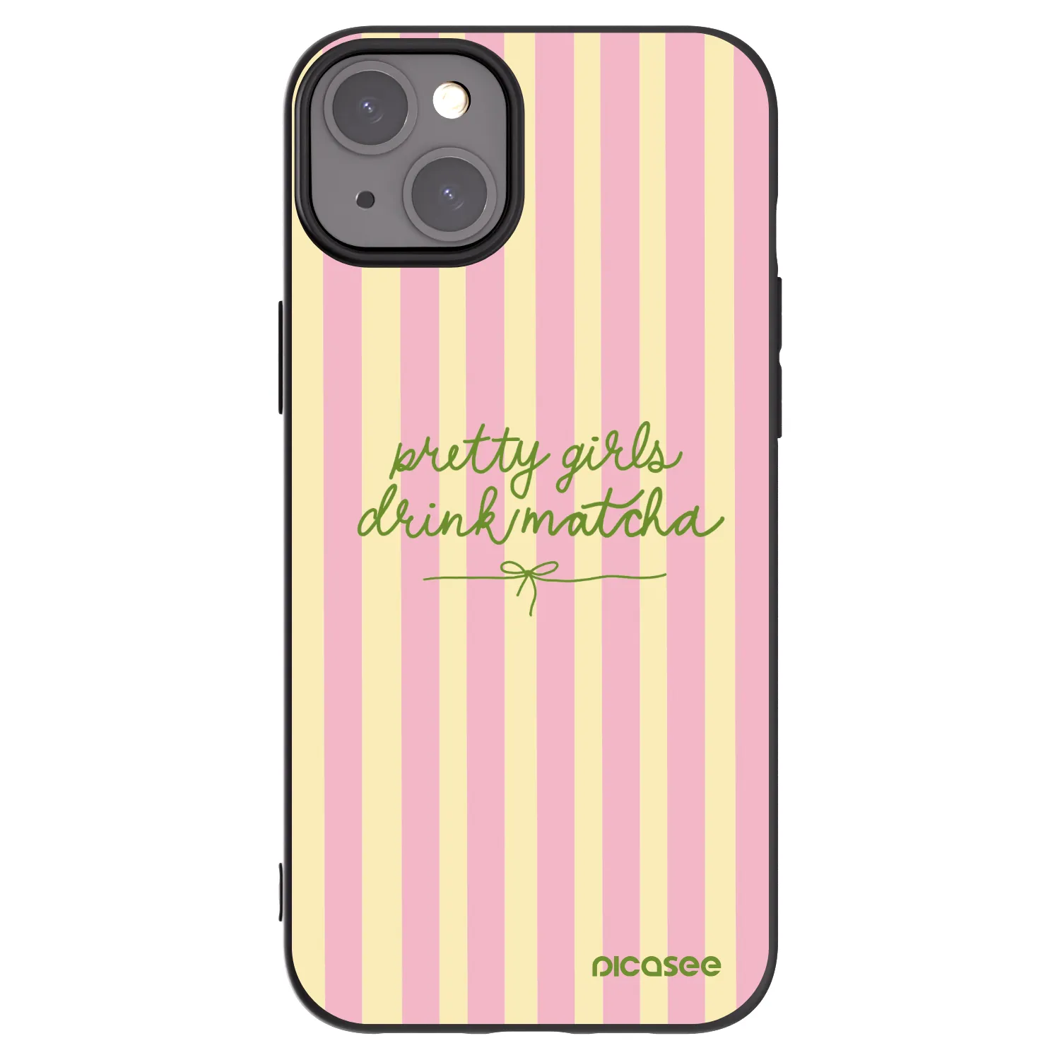 Picasee silikonski črni ovitek za Apple iPhone 15 Plus - Pretty matcha