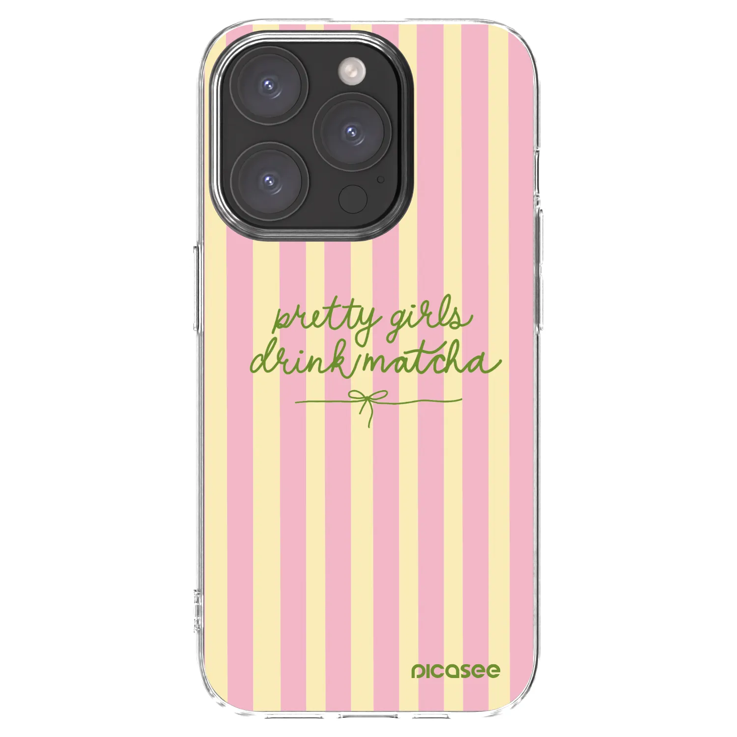 Picasee silikonski prozorni ovitek za Apple iPhone 15 Pro - Pretty matcha