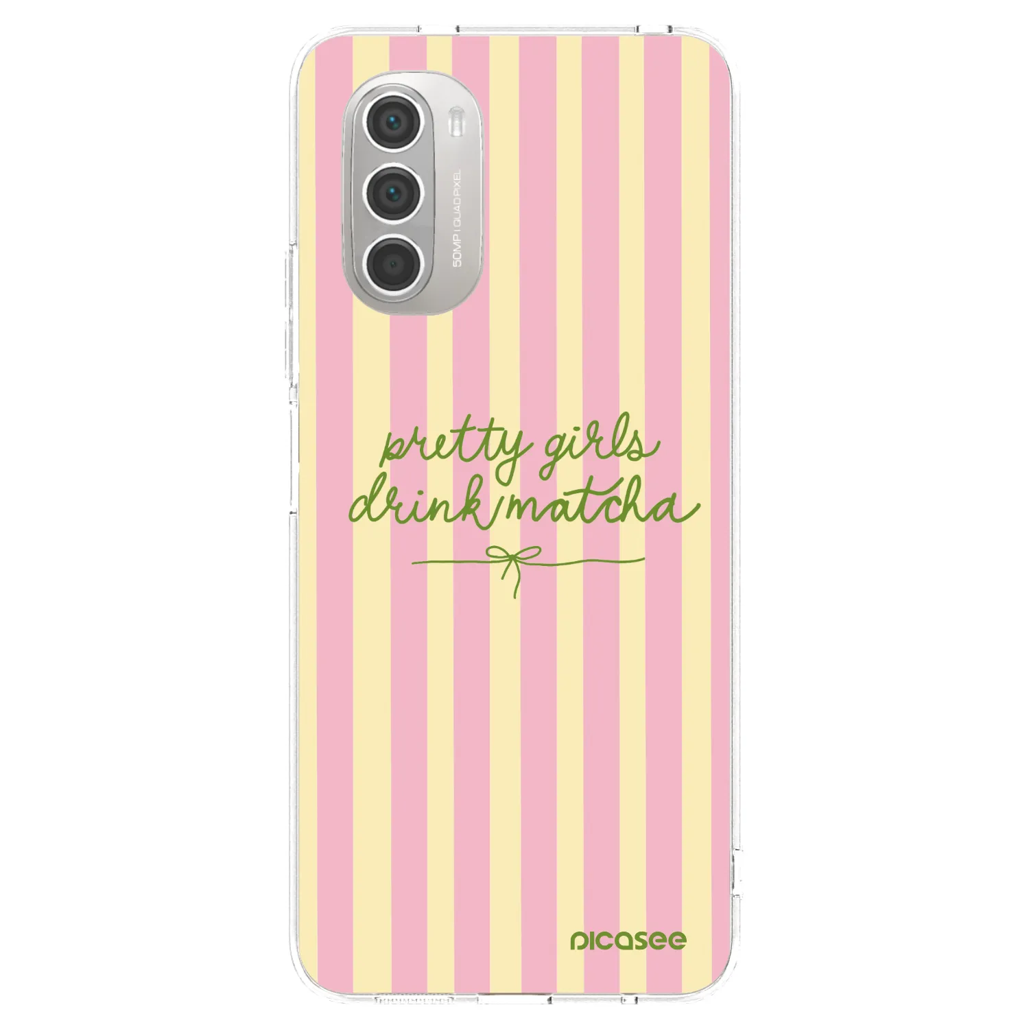 Picasee silikonski prozorni ovitek za Motorola Moto G51 - Pretty matcha