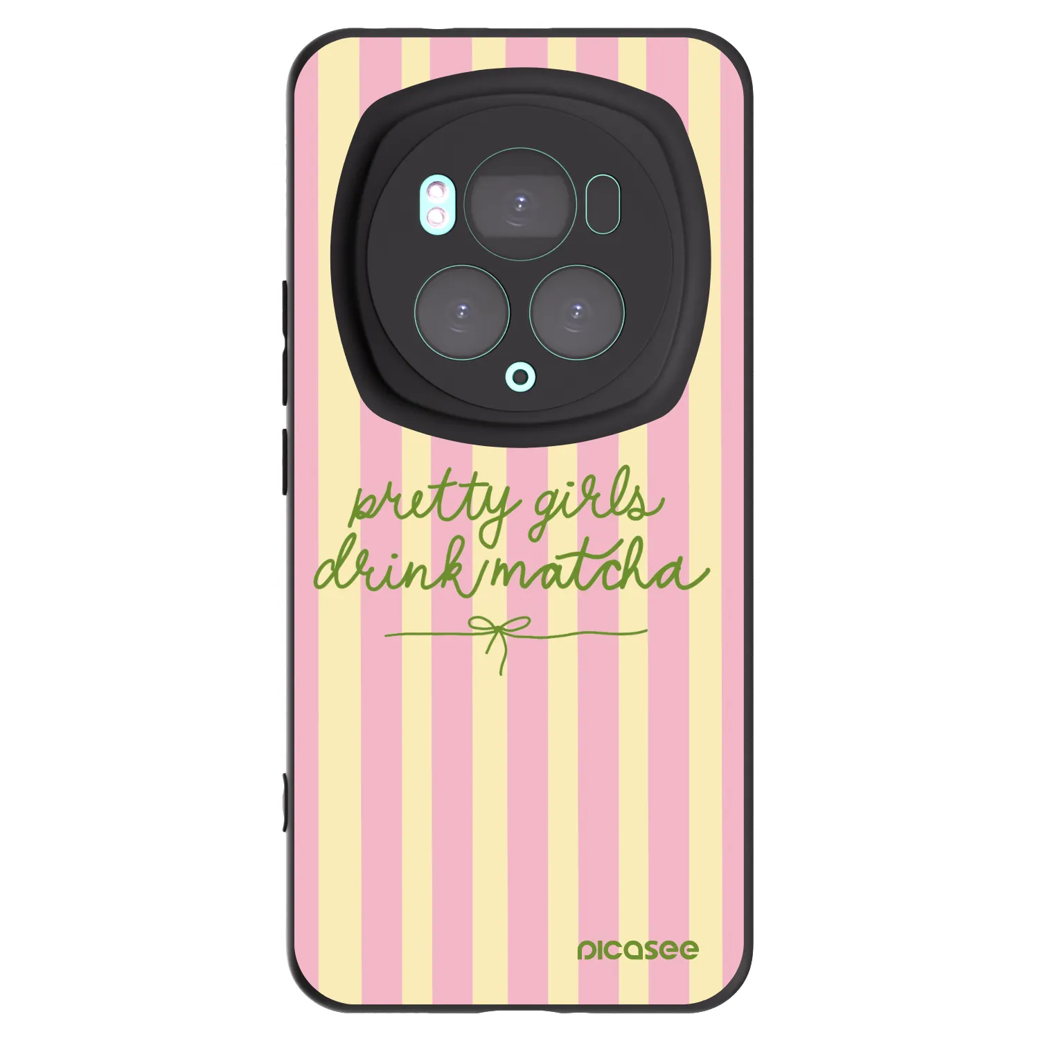 Picasee silikonski črni ovitek za Honor Magic6 Pro - Pretty matcha