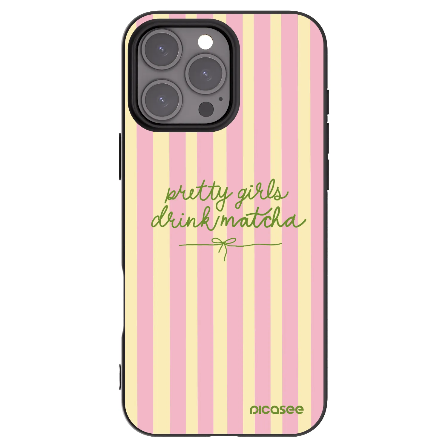 Picasee silikonski črni ovitek za Apple iPhone 16 Pro Max - Pretty matcha