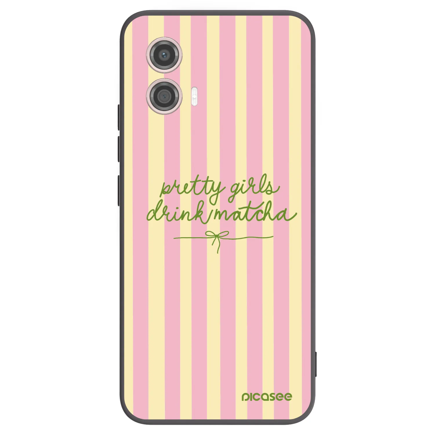 Picasee silikonski črni ovitek za Motorola Moto G53 5G - Pretty matcha
