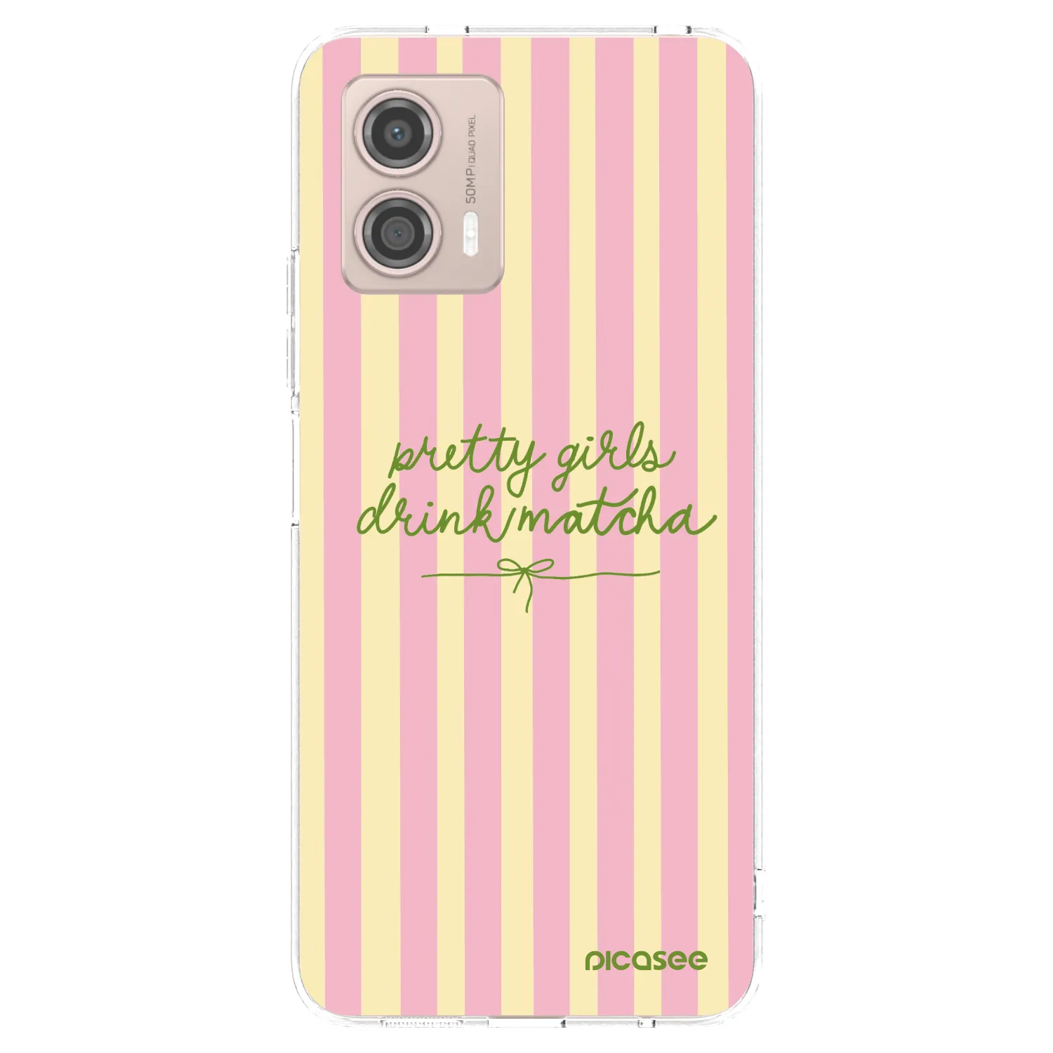 Picasee silikonski prozorni ovitek za Motorola Moto G53 5G - Pretty matcha