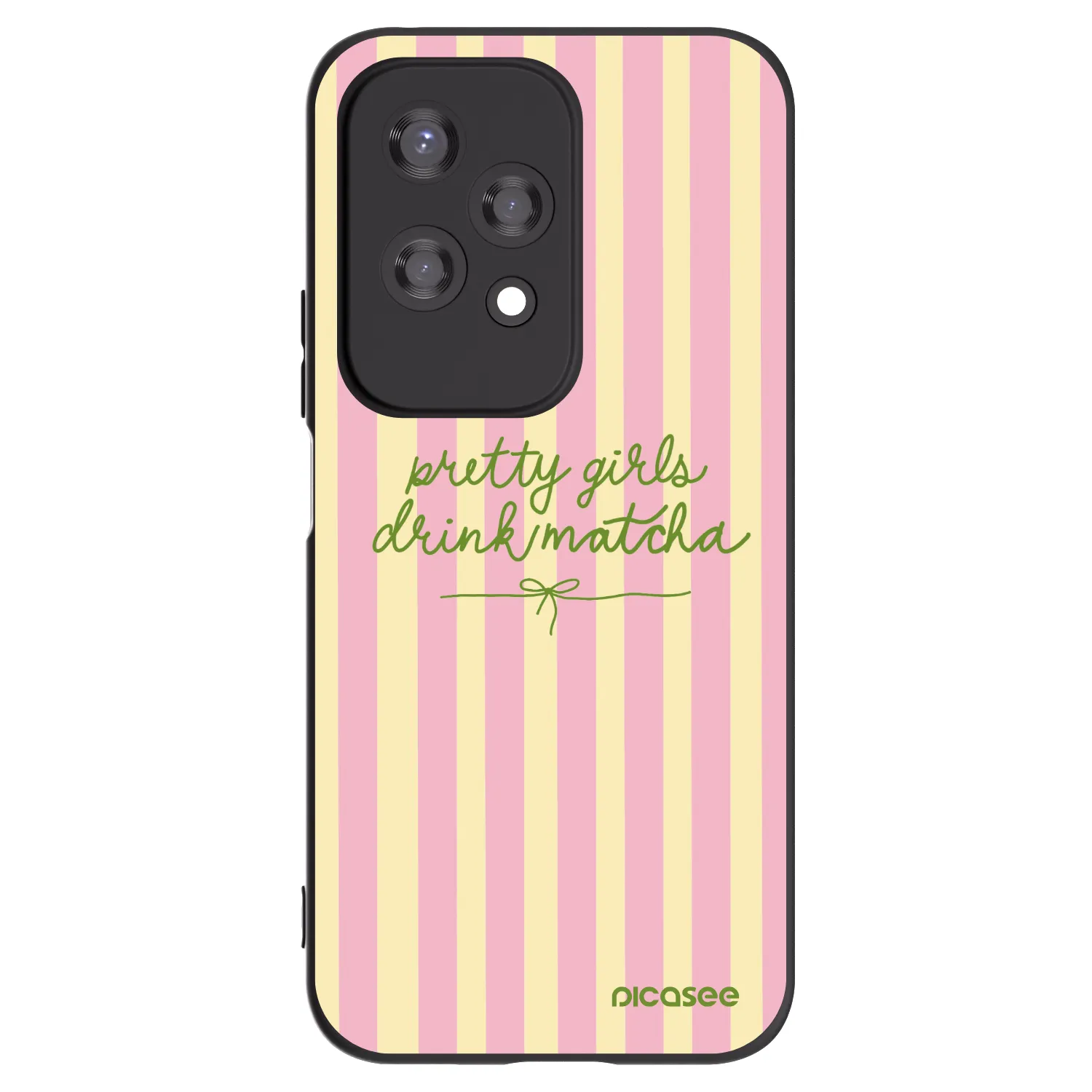 Picasee silikonski črni ovitek za Honor 200 Lite - Pretty matcha