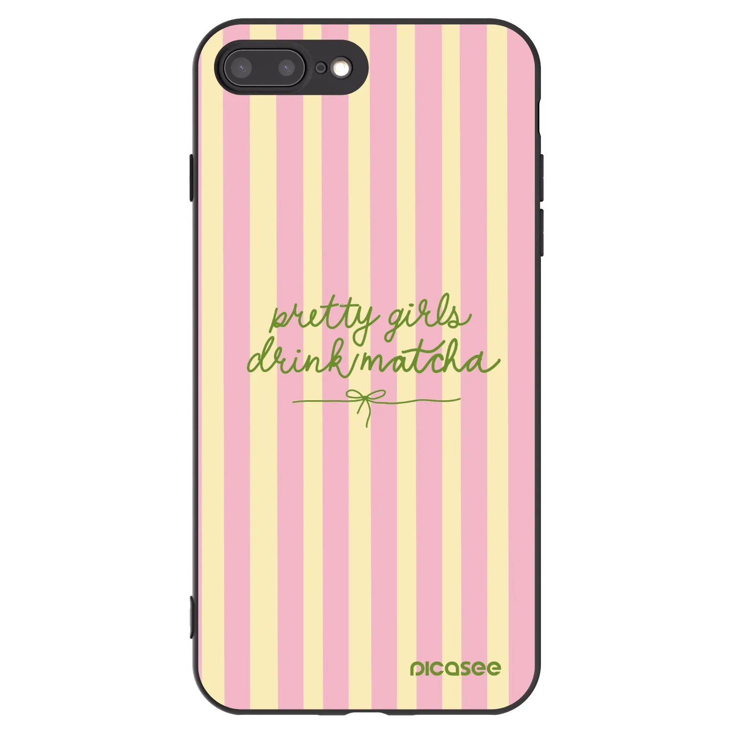 Picasee silikonski črni ovitek za Apple iPhone 7 Plus - Pretty matcha
