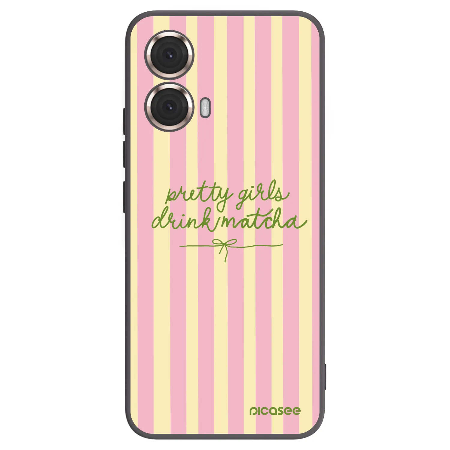 Picasee silikonski črni ovitek za Motorola Moto G85 - Pretty matcha